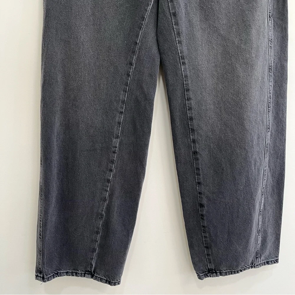 We the free Aster Straight Leg Jeans Barrel Leg in Asteroid Washed Black Size 30 - Picture 12 of 16